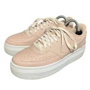 Nike Women Court Vision Alta Platform Shoe Size 11 Pink Oxford DM0113-600‎